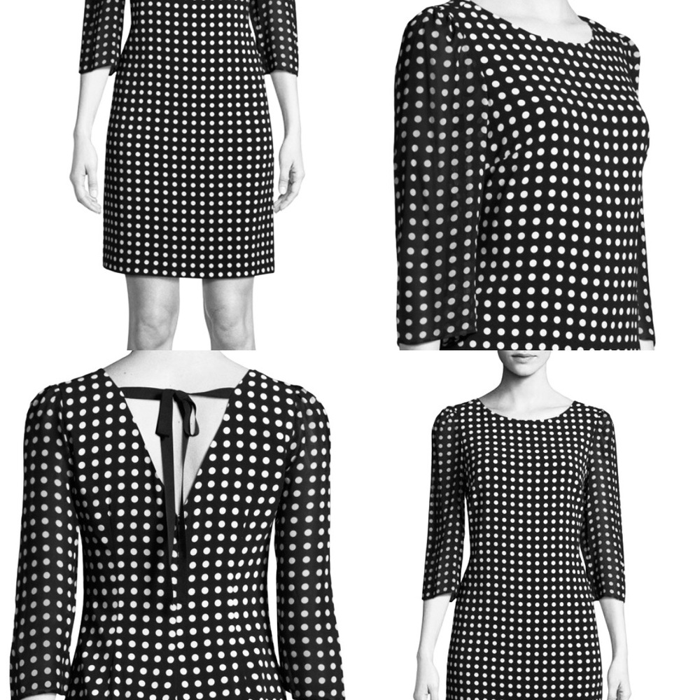 Karl Lagerfeld 10 Polka Dot Sheath Dress